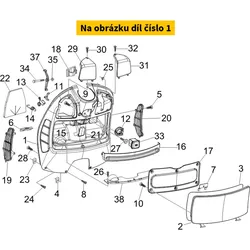 Piaggio Front Leg Shield with Glove Compartment Rot 102/A 65281200Z5