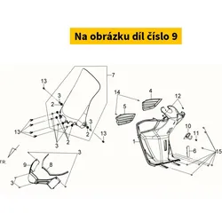 SYM Wind Screen Garnish Set Black (Bk-001u) 6711G-LVA-000-KB