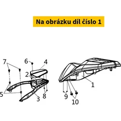 SYM Double Seat Assy ( Br+W ) Brown 77200-LH1-000-T1