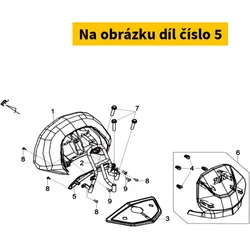 SYM Back Seat Front Cover White (Wh-300p) 77406-L4A-000-QU