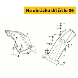 SYM Rr. Mudguard 80105-XRE-000