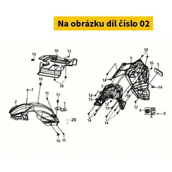 SYM RR. mudguard 80107-XB1-000
