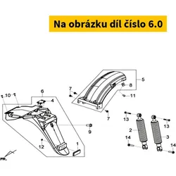 SYM Rr.Fender Assy.Bk-001u 8010B-LDA-000-KA