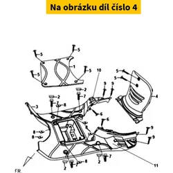 SYM Center Cover Only For Seat 77200-X1a-*** 80151-X1A-000-BR