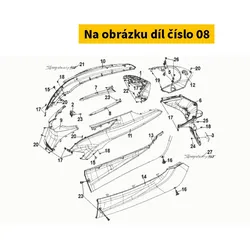 SYM L. Rr. Body  Cover Garnish 80202-XRE-000