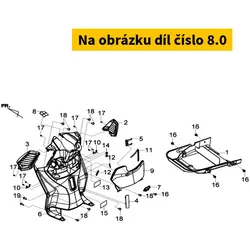 SYM Fr.Inner Up Cover Gy-7450u 81133-LDA-000-IL