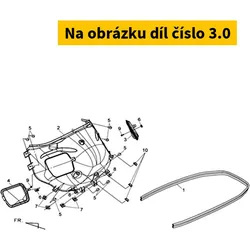 SYM Right Luggage Box Cap Black (Bk-001u) 81256-L4A-000