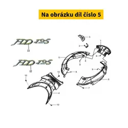 SYM Right Body Cover Black (Bk-001bup) 83500-HHA-000-KJ