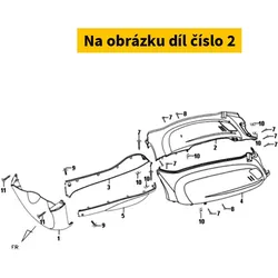 SYM Right Body Cover White (Wh-8018p) 83500-X1A-000-WD