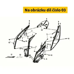 SYM Rh Body Cover (GY-430C) 83500-XB1-000-AN