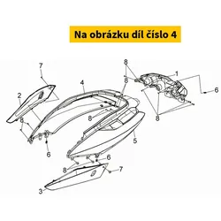 SYM R Body Cover Assy Bk-5395s 8350G-LGA-000-KF