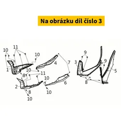 SYM R Side Cover Garnish (WH-300P) 83510-LH1-000-QU