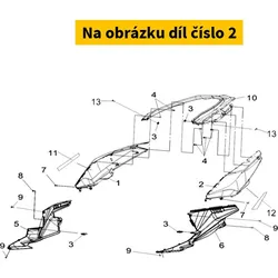 SYM L. Body Cover R-010ca 83600-LM1-000-RT