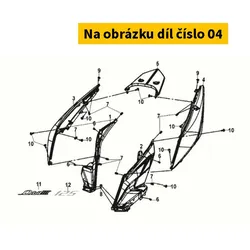 SYM LH body cover(R-010CA) 83600-XB1-000-WA