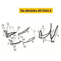 SYM L Side Cover Garnish (WH-300P) 83610-LH1-000-QU