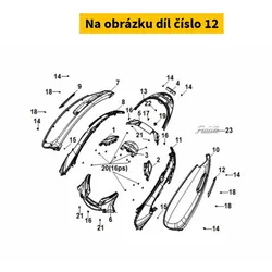 SYM L Body Cover Garnish 83650-XVA-000