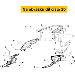 SYM RR. Center Cover BK-7C 83750-LM1-000-OK