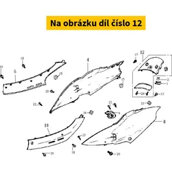 SYM Rr. Center Cover Ass (Bk-005s) 8375A-G22-000-KQ