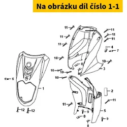 SYM Fr. Cover R. Stripe Blue 87124-ABA-000-T2