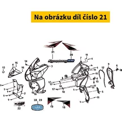 SYM L.FR.COVER STRIPE A (RED) 87124-X43-000-T1