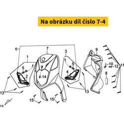 SYM Right Front Cover Stripe B 87125-AWD-000-T1