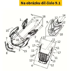 SYM Fr Top Cover Sub Assy 87125-LH1-000