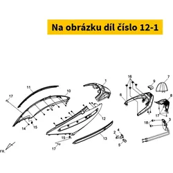 SYM Lh. Body Cover Emblem (GTS 125 / EVO) 87127-HNN-000