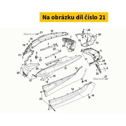 SYM L Body Cover Emblem 87128-XPA-000