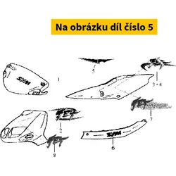 SYM L Body Cover Stripe B T3 87129-E69-900-T3