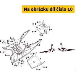 SYM R. SIDE COVER STRIPE (RED) 87131-X43-000-T1