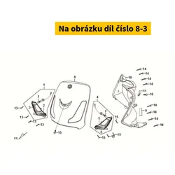 SYM Fr. Cover Stripe Rood/Wit/Blauw 87170-AYA-900-T1