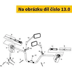 SYM Rearview mirror right SYM Maxsym 400-600 2013-2020 Matt Black (BK-001UL) 88110-L4A-900-JH