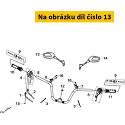 SYM Rearview mirror right SYM Maxsym 400-600 2013-2020 Pearl White (WH-300P) 88110-L4A-900-QU