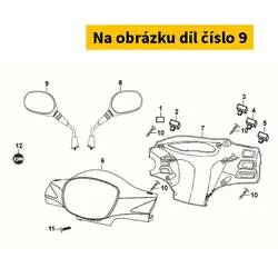 SYM Rearview mirror LH SYM Symphony 50-125 Cargo 2021 88120-APA-000-M1