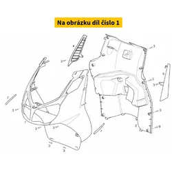 Piaggio External Fairing. Black AP8184743