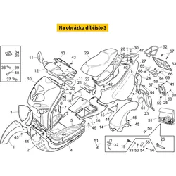 Piaggio Vorderes Spritzschutz. Blau AP8226530