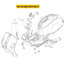 Piaggio Passenger Footrest Right Black CM017204