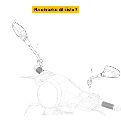 Piaggio Rearview mirror LH VESPA GTS 125-300 Classic/ Super Tech 2022-2023 CM327801