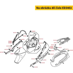 Kymco Seitenverkleidung li. oben schwarz ED3402