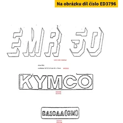 Kymco Aufkleber ´´Kymco´´ schwarz (10x80mm) ED3796