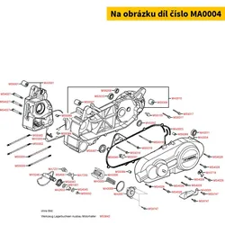 Kymco Variomatikdeckel silber MA0004