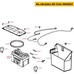 Kymco Kabel f. Batterie (Minuskabel) MA0063