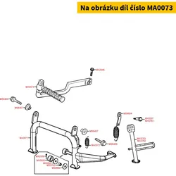 Kymco Kickstarter silber MA0073