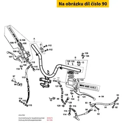 Kymco Bremsschl.hi. Mittelstück (Stahlflex) 500mm MA0527