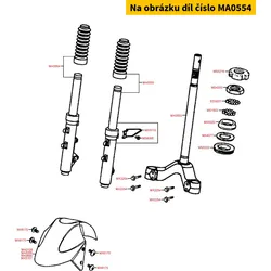 Kymco Gabelholm re. kpl. MA0554