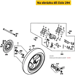 Kymco Bremsklötze (Satz=2 Stück) ( organisch ) MA0672