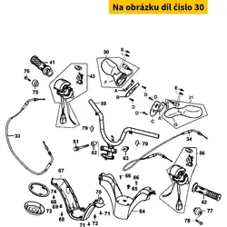 Kymco Spiegel re. Silber kpl. MA0729