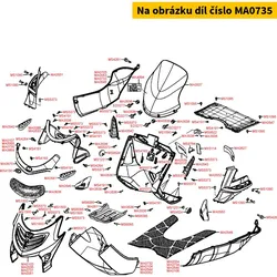 Kymco Abdeckung Front silber MA0735