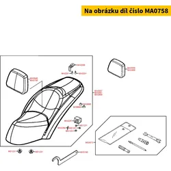 Kymco Sitzaufsatz vorn f.flache Sitzbank = MA0646 MA0758