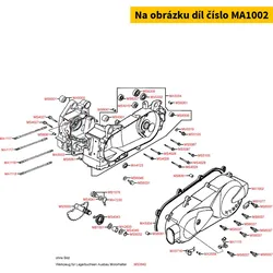 Kymco Variomatikdeckel silber MA1002